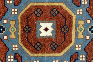 Rust Geometric 4X6 Kazak Oriental Rug