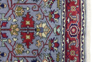Gray Floral 4X6 Indo-Mahal Oriental Rug