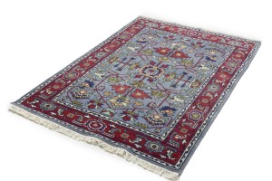 Gray Floral 4X6 Indo-Mahal Oriental Rug
