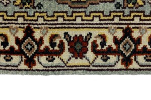 Light Gray Geometric 3X8 Heriz Serapi Oriental Runner Rug
