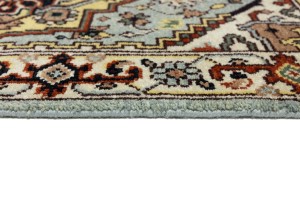 Light Gray Geometric 3X8 Heriz Serapi Oriental Runner Rug