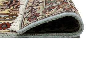 Light Gray Geometric 3X8 Heriz Serapi Oriental Runner Rug