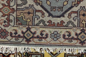 Light Gray Geometric 3X8 Heriz Serapi Oriental Runner Rug