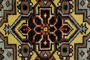Light Gray Geometric 3X8 Heriz Serapi Oriental Runner Rug