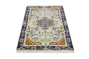 Light Gray Tribal 3X5 Heriz Serapi Oriental Rug