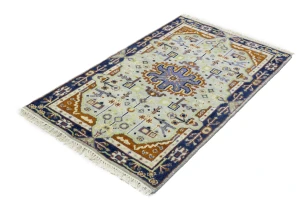 Light Gray Tribal 3X5 Heriz Serapi Oriental Rug