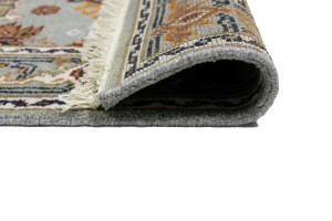 Gray Geometric 3X5 Indo-Karajeh Oriental Rug
