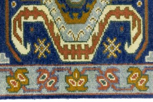 3X6 Navy Blue Geometric 2'6 x 5'11 Kazak Oriental Rug