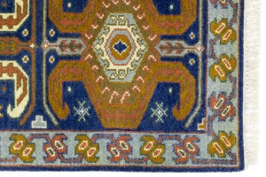 3X6 Navy Blue Geometric 2'6 x 5'11 Kazak Oriental Rug
