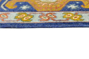 3X6 Navy Blue Geometric 2'6 x 5'11 Kazak Oriental Rug