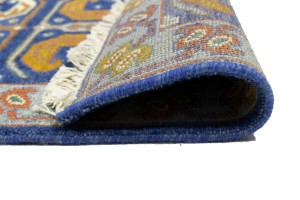 3X6 Navy Blue Geometric 2'6 x 5'11 Kazak Oriental Rug
