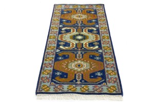 3X6 Navy Blue Geometric 2'6 x 5'11 Kazak Oriental Rug