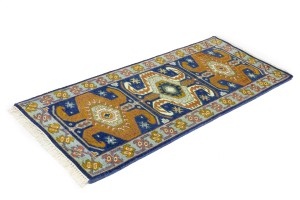 3X6 Navy Blue Geometric 2'6 x 5'11 Kazak Oriental Rug