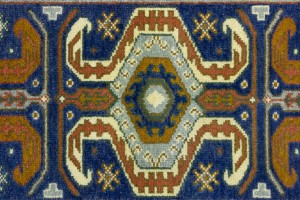 3X6 Navy Blue Geometric 2'6 x 5'11 Kazak Oriental Rug