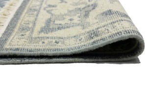 Dark Gray Floral 6X9 Oushak Chobi Oriental Rug
