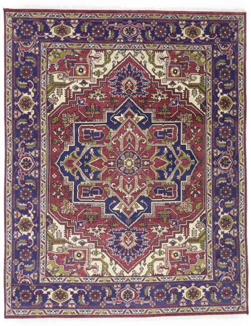 Maroon Red Floral 8X10 Heriz Serapi Oriental Rug