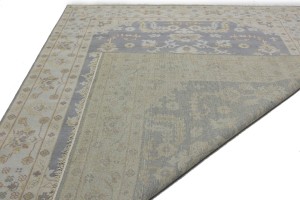 Gray Floral 8X10 Oushak Chobi Oriental Rug