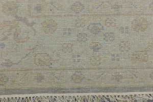 Gray Floral 8X10 Oushak Chobi Oriental Rug