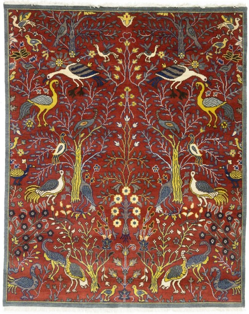 Rusty Red Pictorial Tribal 8X10 Chobi Oriental Rug