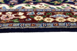 Navy & Maroon Floral 3X4 Kirman Oriental Rug