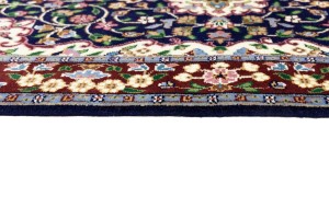 Navy & Maroon Floral 3X4 Kirman Oriental Rug