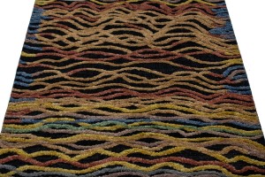 Multicolored Abstract Waves 6X8 Modern Rug