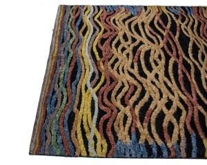Multicolored Abstract Waves 6X8 Modern Rug