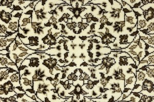 Cream & Brown Floral 2X3 Kirman Oriental Rug