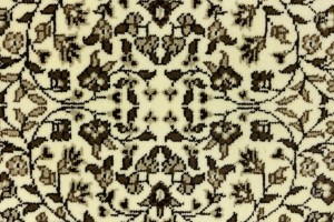 Cream & Brown Floral 2X3 Kirman Oriental Rug