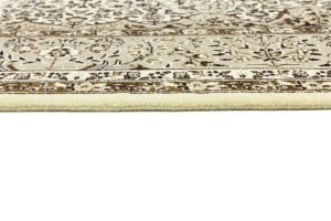 Cream Beige Brown Floral 6X8 Kirman Oriental Rug