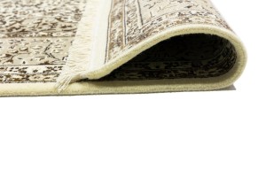 Cream Beige Brown Floral 6X8 Kirman Oriental Rug