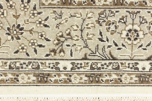 Cream Beige Brown Floral 6X8 Kirman Oriental Rug