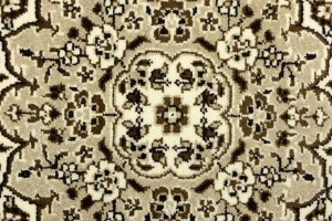 Cream Beige Brown Floral 6X8 Kirman Oriental Rug