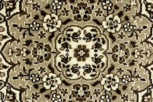 Cream Beige Brown Floral 6X8 Kirman Oriental Rug