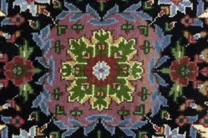 Cream & Blue Floral 5X7 Kirman Oriental Rug
