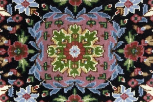 Cream & Blue Floral 5X7 Kirman Oriental Rug