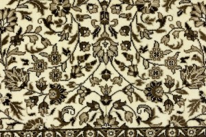 Cream Brown Floral 6X8 Kirman Oriental Rug