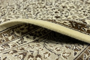 Cream Beige Brown Floral 6X8 Kirman Oriental Rug