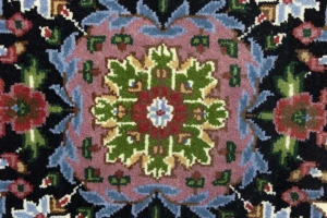 Cream & Blue Floral 5X7 Kirman Oriental Rug