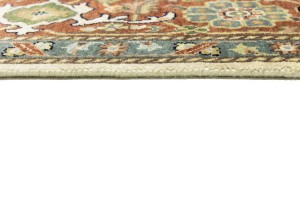 Cream Geometric 9X12 Heriz Serapi Oriental Rug