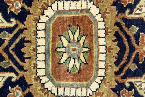 Cream Geometric 9X12 Heriz Serapi Oriental Rug