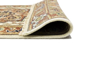 Cream Geometric 3X12 Heriz Serapi Oriental Runner Rug