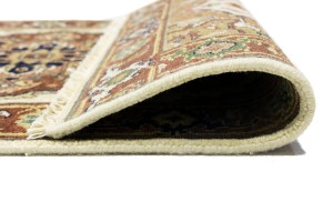 Cream Geometric 3X12 Heriz Serapi Oriental Runner Rug