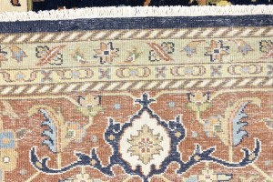 Dark Navy Geometric 12X15 Heriz Serapi Oriental Rug