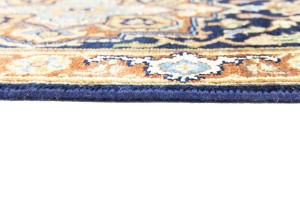 Dark Navy Geometric 2'6X12 Heriz Serapi Oriental Runner Rug