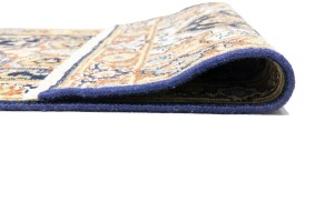 Dark Navy Geometric 2'6X12 Heriz Serapi Oriental Runner Rug