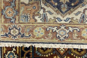 Dark Navy Geometric 2'5X12 Heriz Serapi Oriental Runner Rug