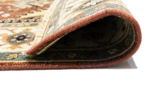 Rust & Cream Tribal Geometric 6X9 Indo-Karajeh Oriental Rug