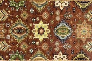 Rust & Cream Tribal Geometric 3X10 Indo-Karajeh Oriental Runner Rug
