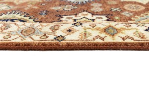 Rust & Cream Tribal Geometric 3X12 Indo-Karajeh Oriental Runner Rug